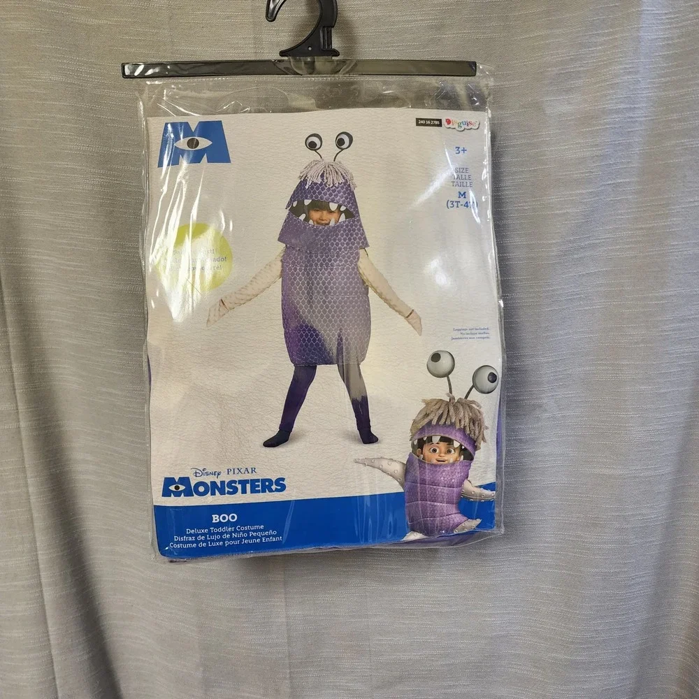 Disney Pixar Monsters Inc Boo Deluxe Toddler Costume Disguise 3T-4T Purple New